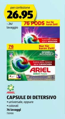 ARIEL CAPSULE DI DETERSIVO