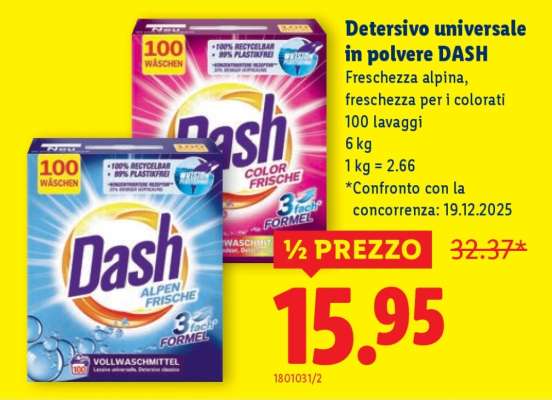Detersivo universale in polvere DASH