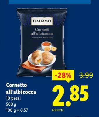 Cornetto all’albicocca