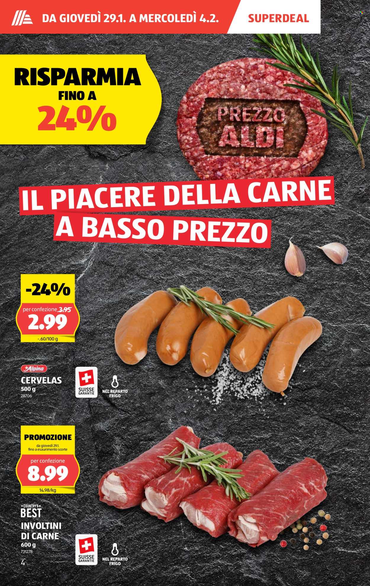 Volantino Aldi - 29.1.2026 - 4.2.2026. Pagina 4. Pagina 4
