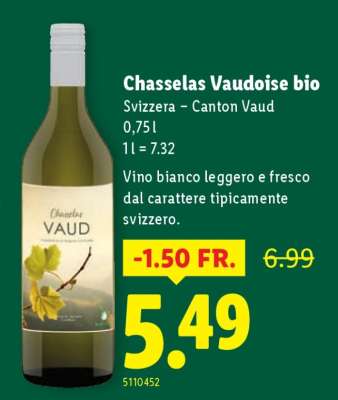 Chasselas Vaudoise bio