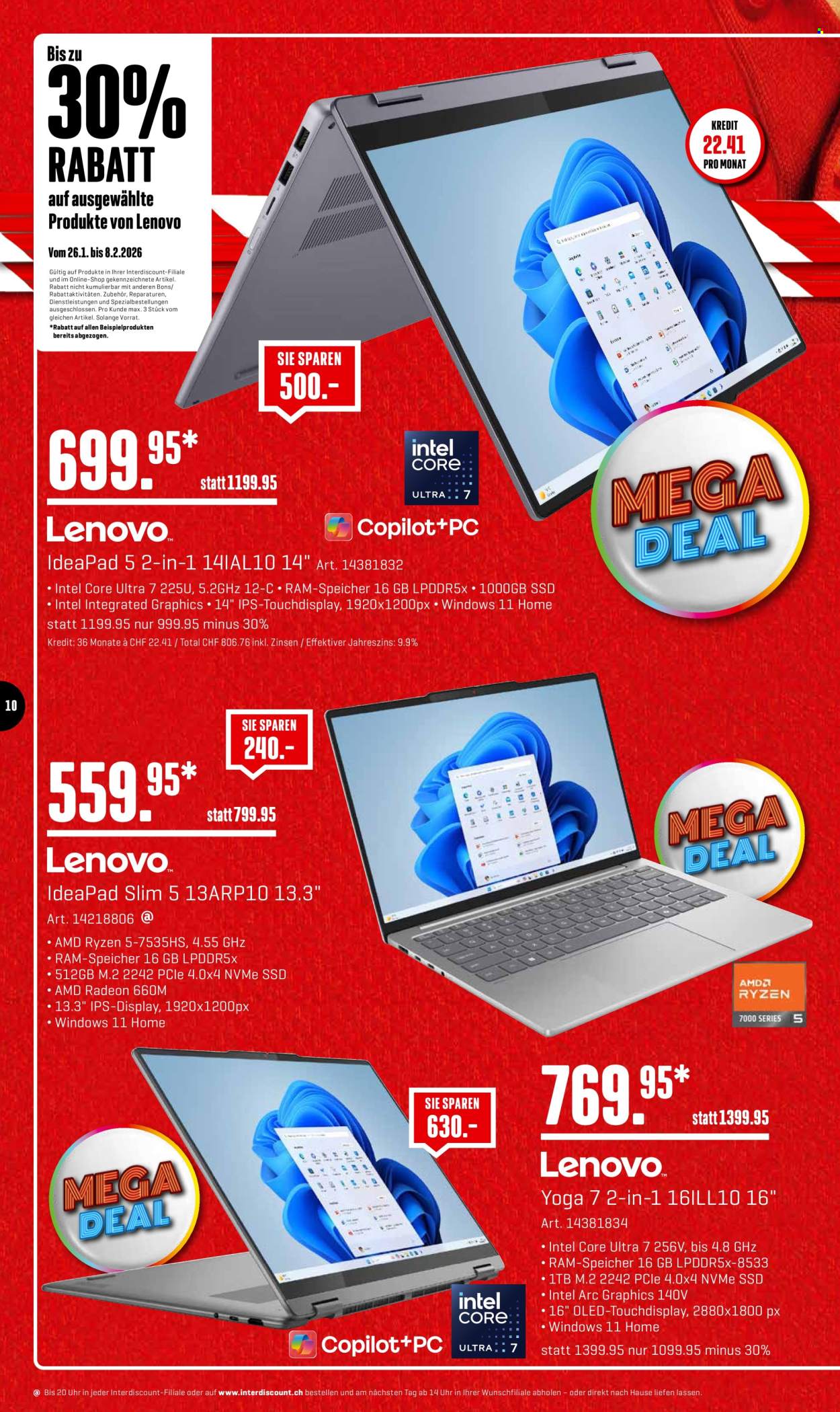 Volantino Interdiscount - 26.1.2026 - 8.2.2026. Pagina 10. Pagina 10