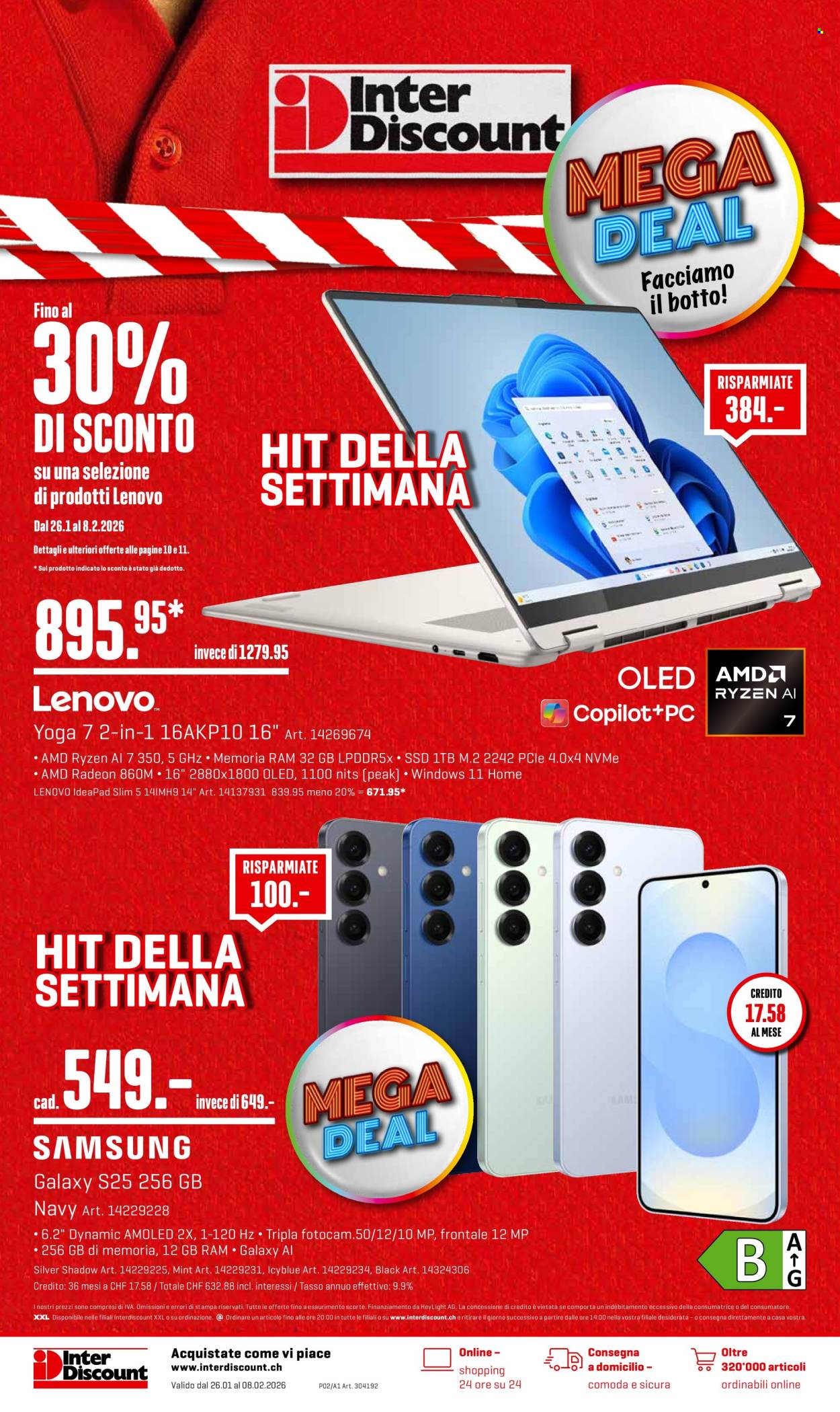 Volantino Interdiscount - 26.1.2026 - 8.2.2026. Pagina 1. Pagina 1