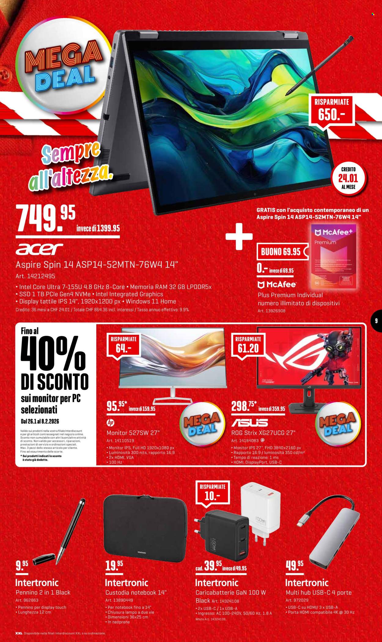 Volantino Interdiscount - 26.1.2026 - 8.2.2026. Pagina 9. Pagina 9