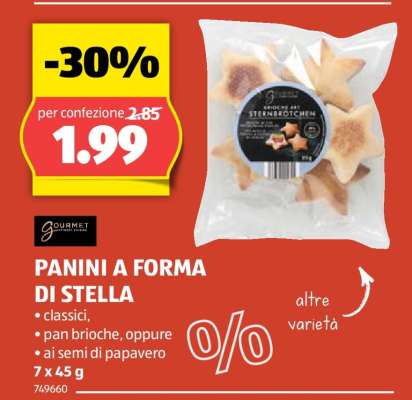 PANINI A FORMA DI STELLA
