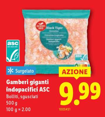 Gamberi giganti indopacifici ASC