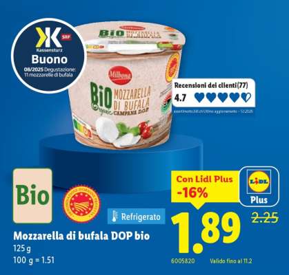 Mozzarella di bufala DOP bio