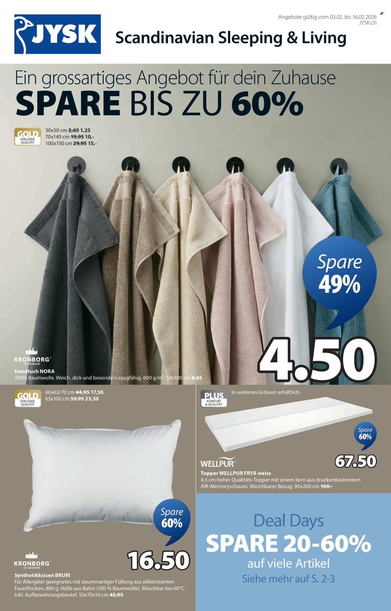 Volantino JYSK - 3.2.2026 - 16.2.2026. Pagina 1. Pagina 1