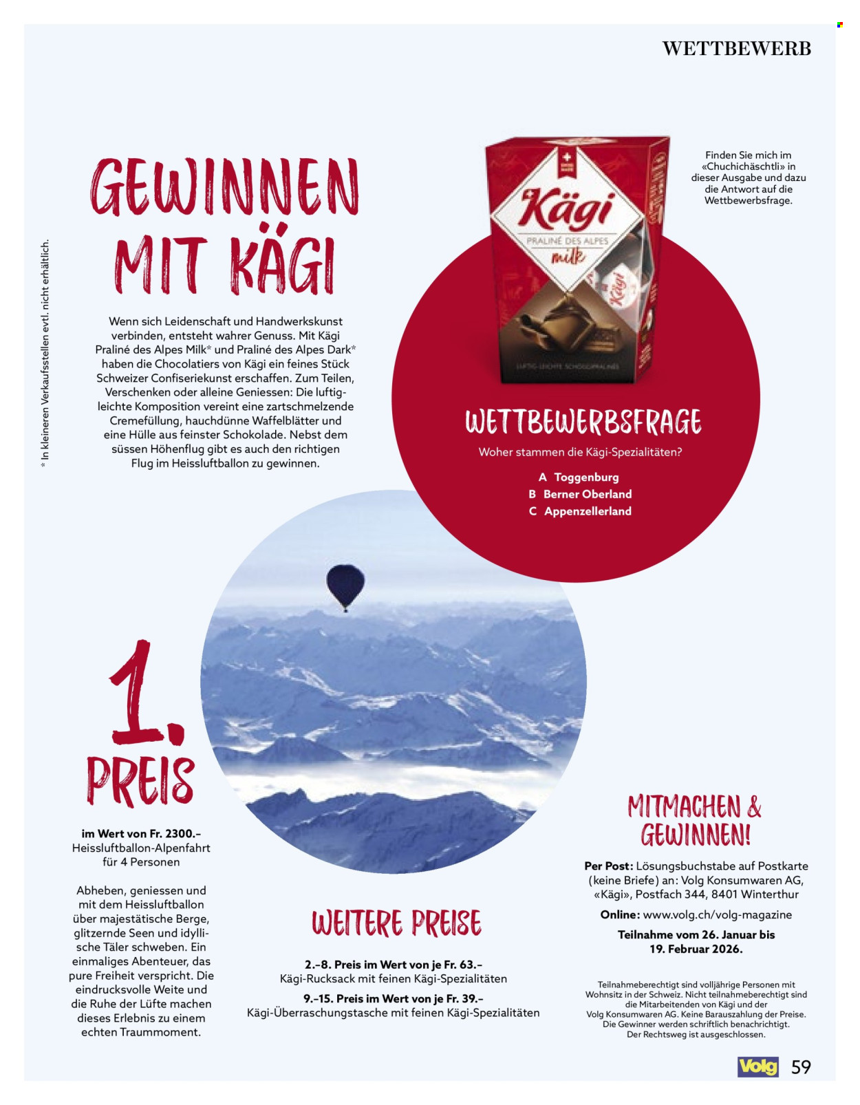 Volantino Volg - 1.2.2026 - 28.2.2026. Pagina 59. Pagina 59