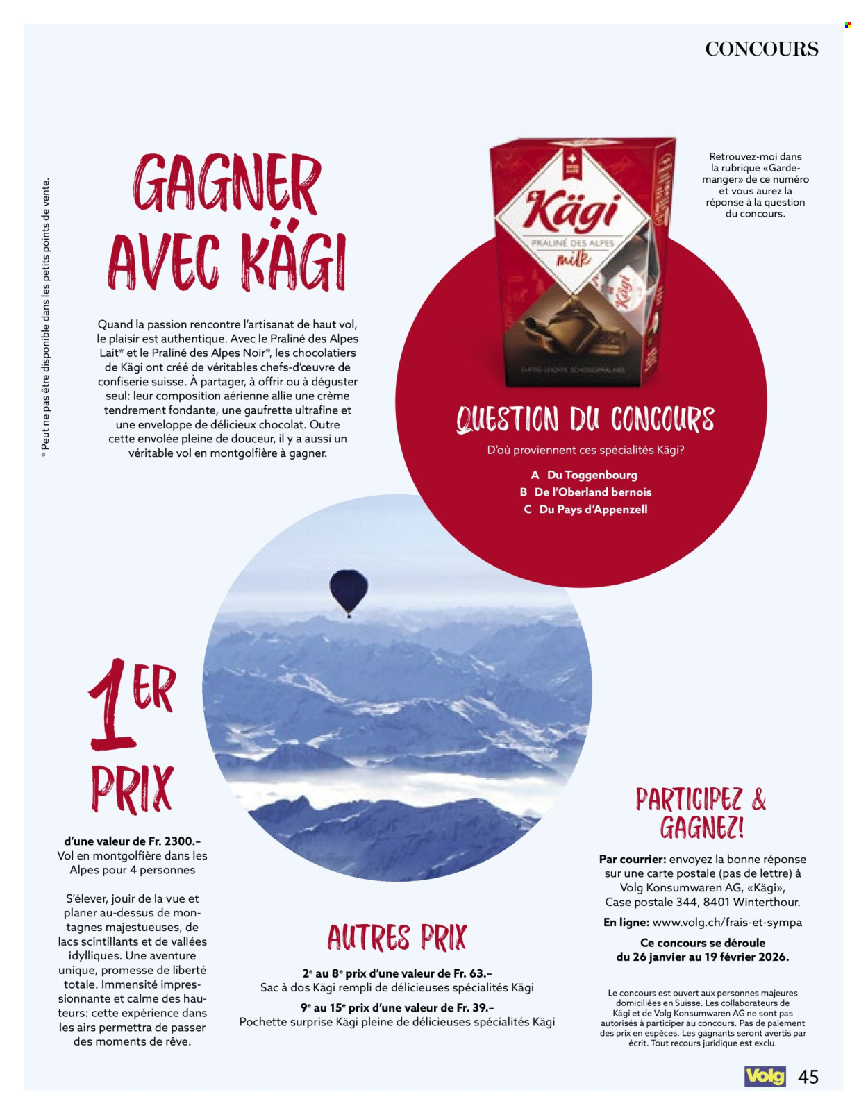 Volantino Volg - 1.2.2026 - 28.2.2026. Pagina 45. Pagina 45