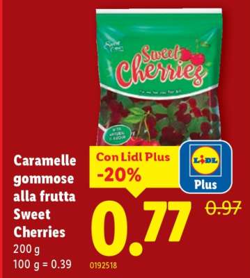 Caramelle gommose alla frutta Sweet Cherries