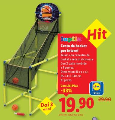 Cesto da basket per interni