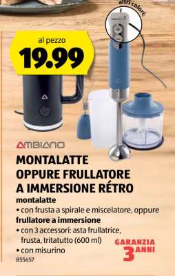 MONTALATTE OPPURE FRULLATORE A IMMERSIONE RÉTRO