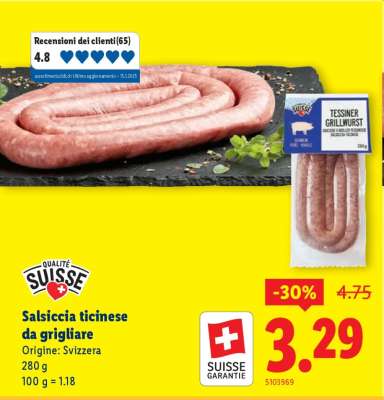 Salsiccia Ticinese da Grigliare