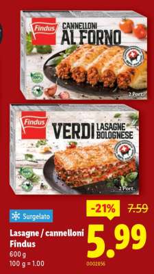 Lasagne/​cannelloni Findus