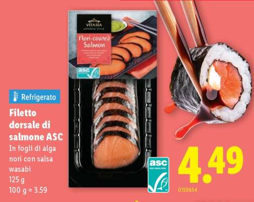 Filetto dorsale di salmone ASC