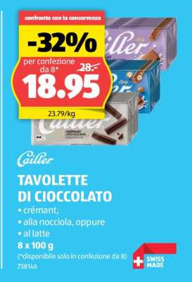 Cailler Tavolette di Cioccolato