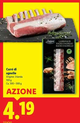 Carré di agnello