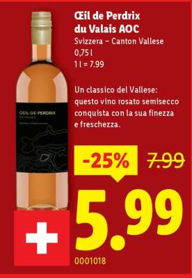 Oeil de Perdrix du Valais AOC