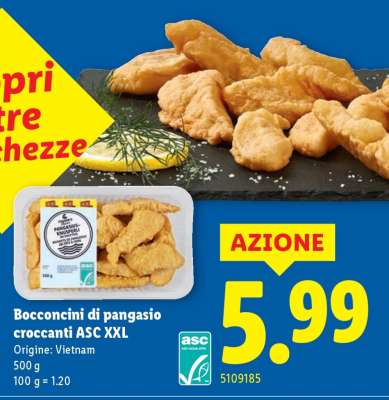 Bocconcini di pangasio croccanti ASC XXL
