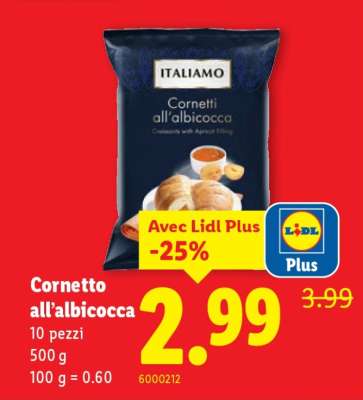 Cornetto all’albicocca