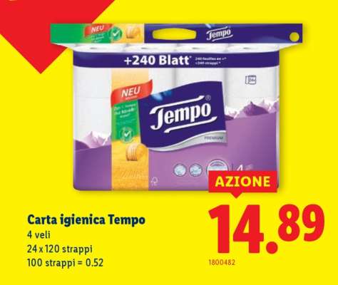 Carta igienica Tempo