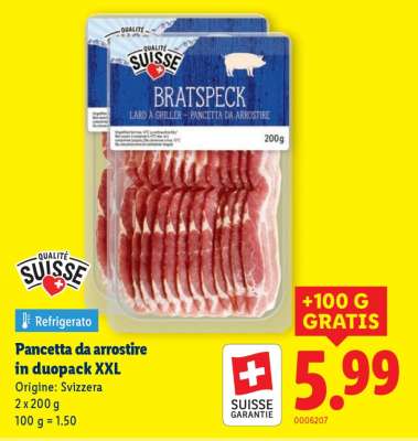Pancetta da arrostire in duopack XXL