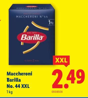 Maccheroni Barilla No. 44 XXL
