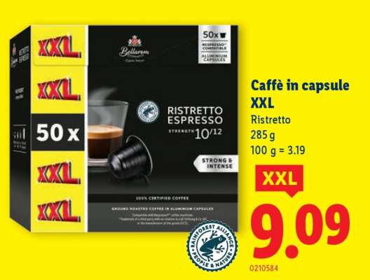 Caffè in capsule XXL