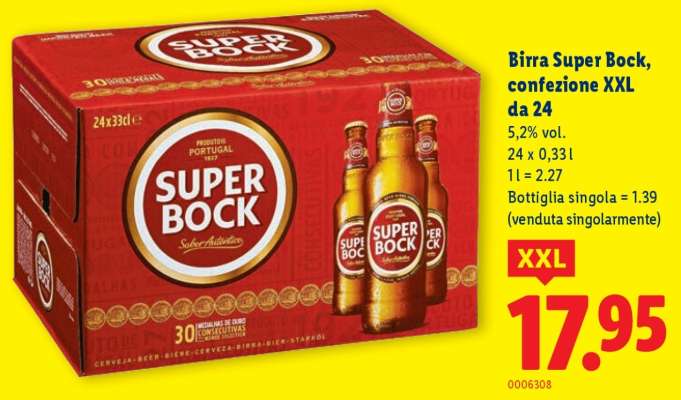 Birra Super Bock, confezione XXL da 24