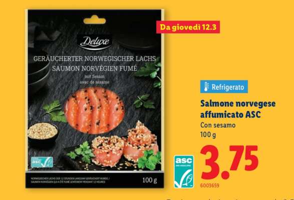 Salmone norvegese affumicato ASC
