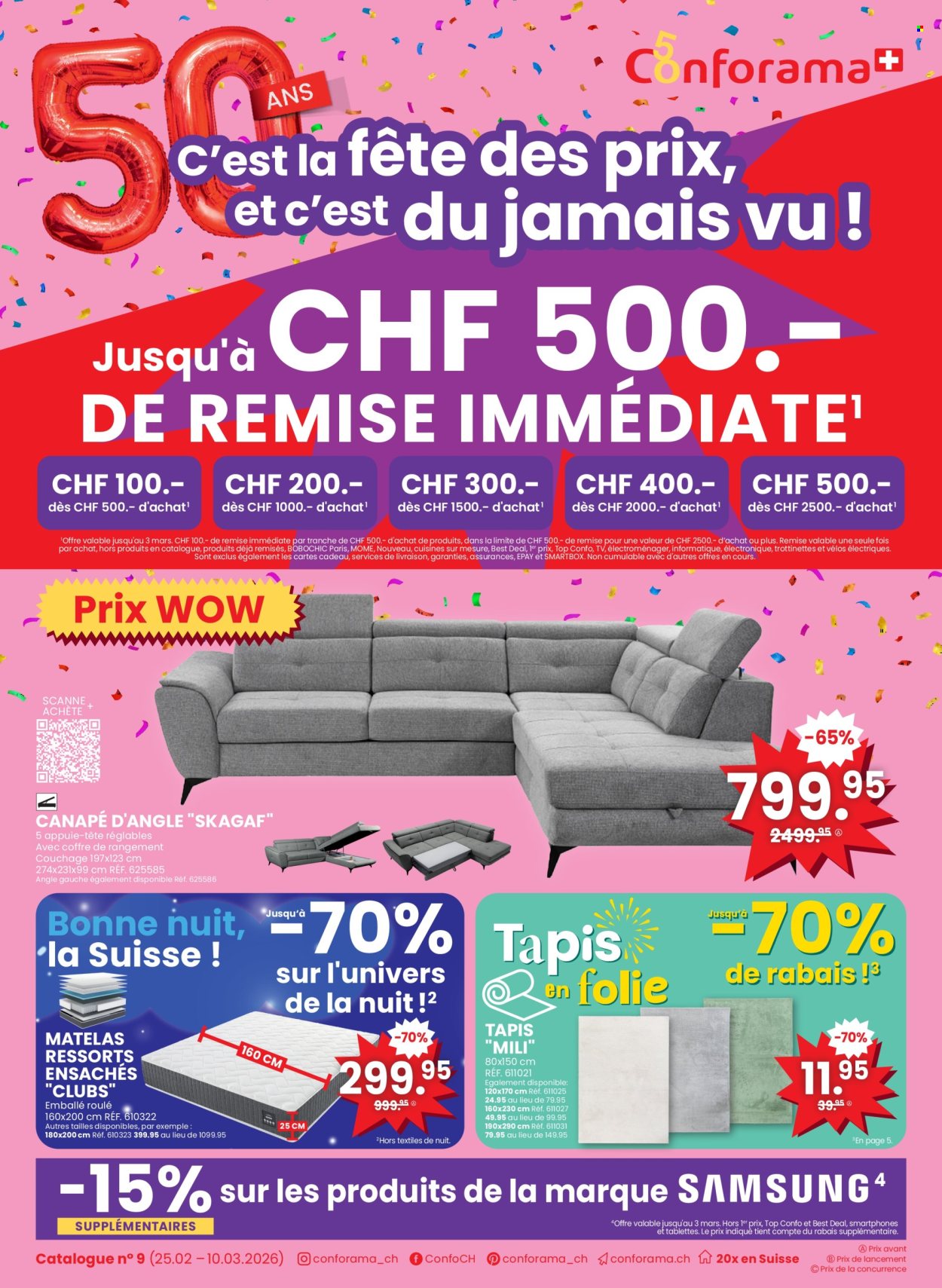 Volantino Conforama - 25.2.2026 - 10.3.2026. Pagina 1. Pagina 1