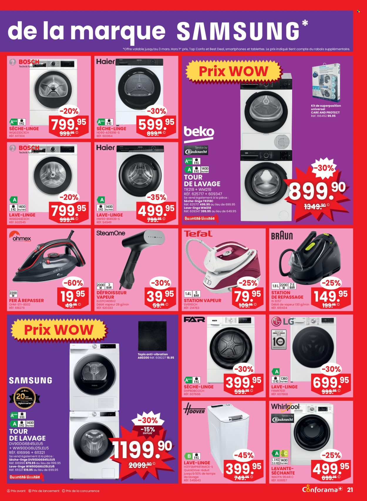 Volantino Conforama - 25.2.2026 - 10.3.2026. Pagina 21. Pagina 21