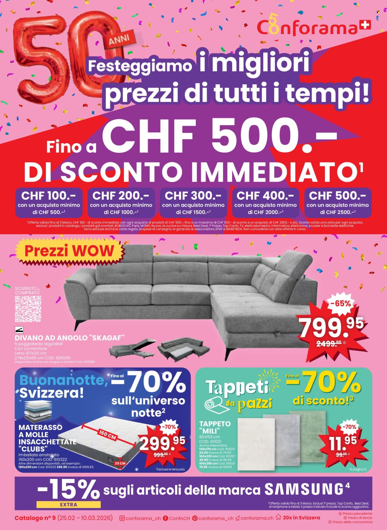 Volantino Conforama - 25.2.2026 - 10.3.2026. Pagina 1. Pagina 1