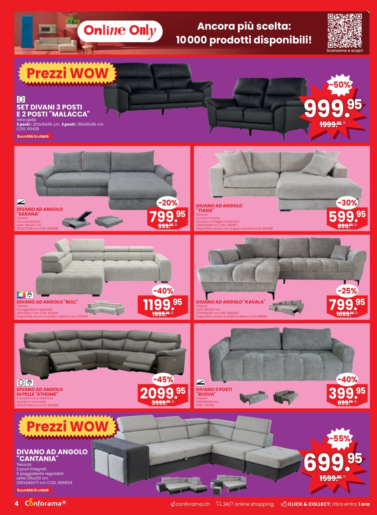 Volantino Conforama - 25.2.2026 - 10.3.2026. Pagina 4. Pagina 4