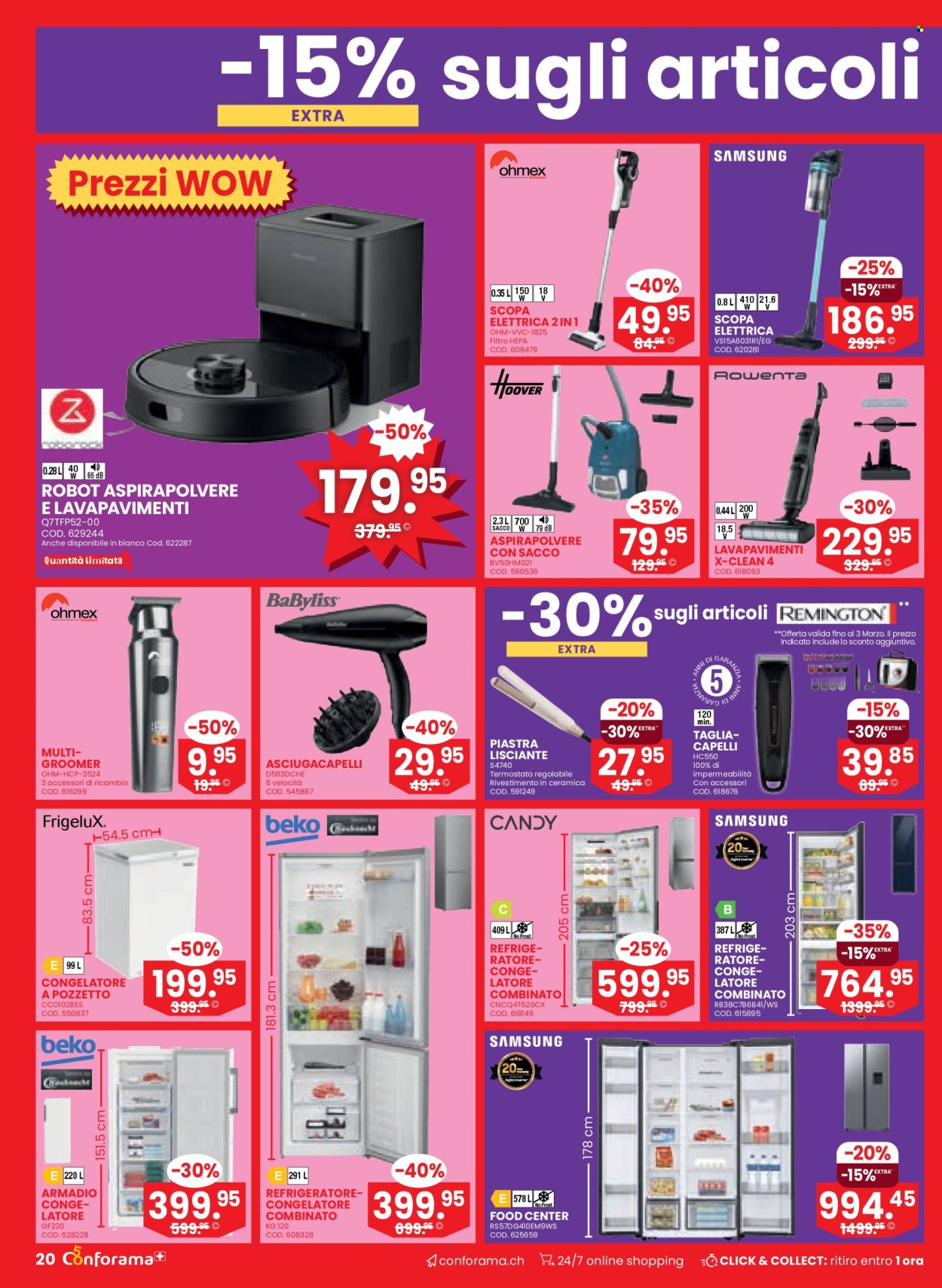 Volantino Conforama - 25.2.2026 - 10.3.2026. Pagina 20. Pagina 20