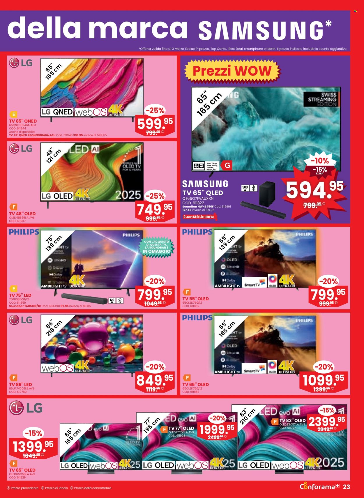 Volantino Conforama - 25.2.2026 - 10.3.2026. Pagina 23. Pagina 23