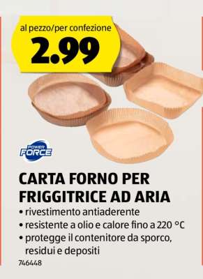CARTA FORNO PER FRIGGITRICE AD ARIA