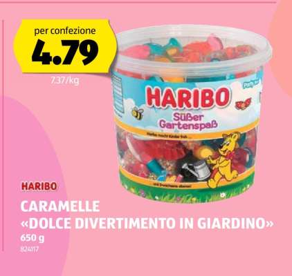 HARIBO CARAMELLE «DOLCE DIVERTIMENTO IN GIARDINO»