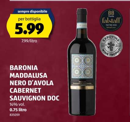 BARONIA MADDALUSA NERO D’AVOLA CABERNET SAUVIGNON DOC