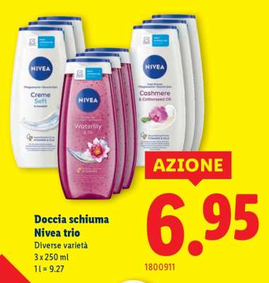 Doccia schiuma Nivea trio