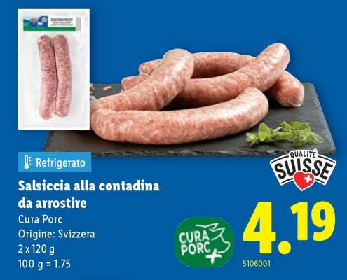 Salsiccia alla contadina da arrostire