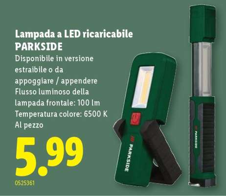Lampada a LED ricaricabile PARKSIDE