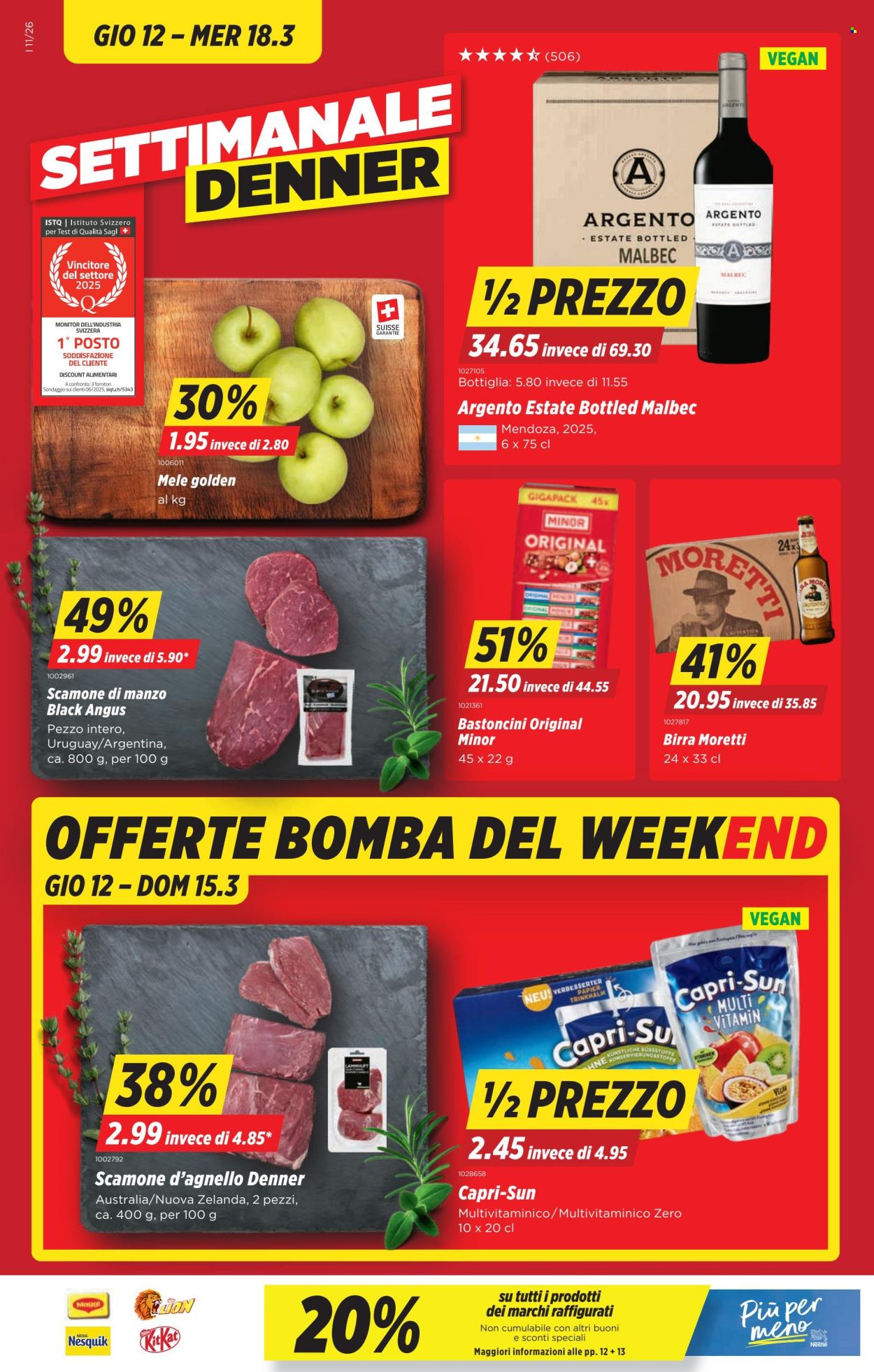 Volantino Denner - 12.3.2026 - 18.3.2026. Pagina 1. Pagina 1