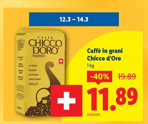 Caffè in grani Chicco d’Oro