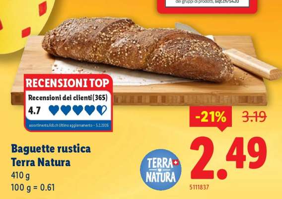 Baguette rustica Terra Natura