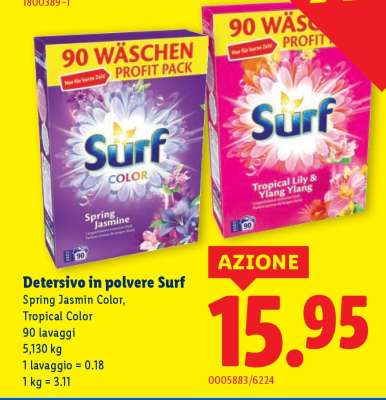 Detersivo in polvere Surf