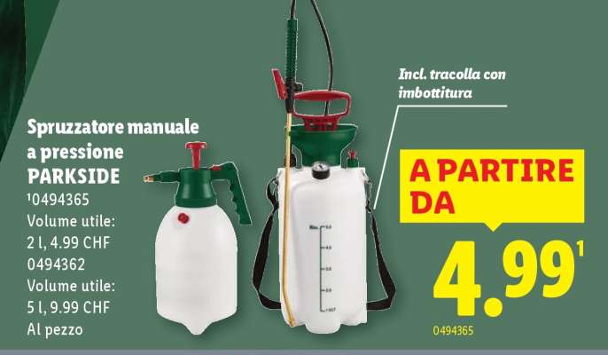 Spruzzatore manuale a pressione PARKSIDE