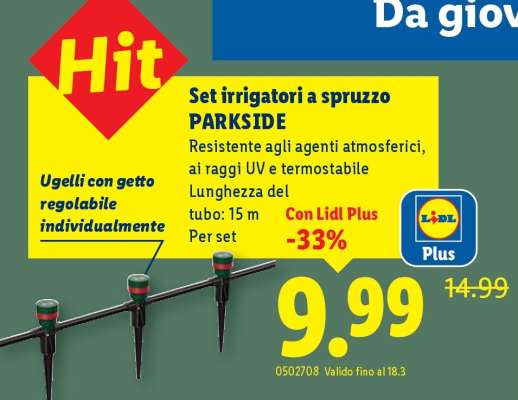 Set irrigatori a spruzzo PARKSIDE