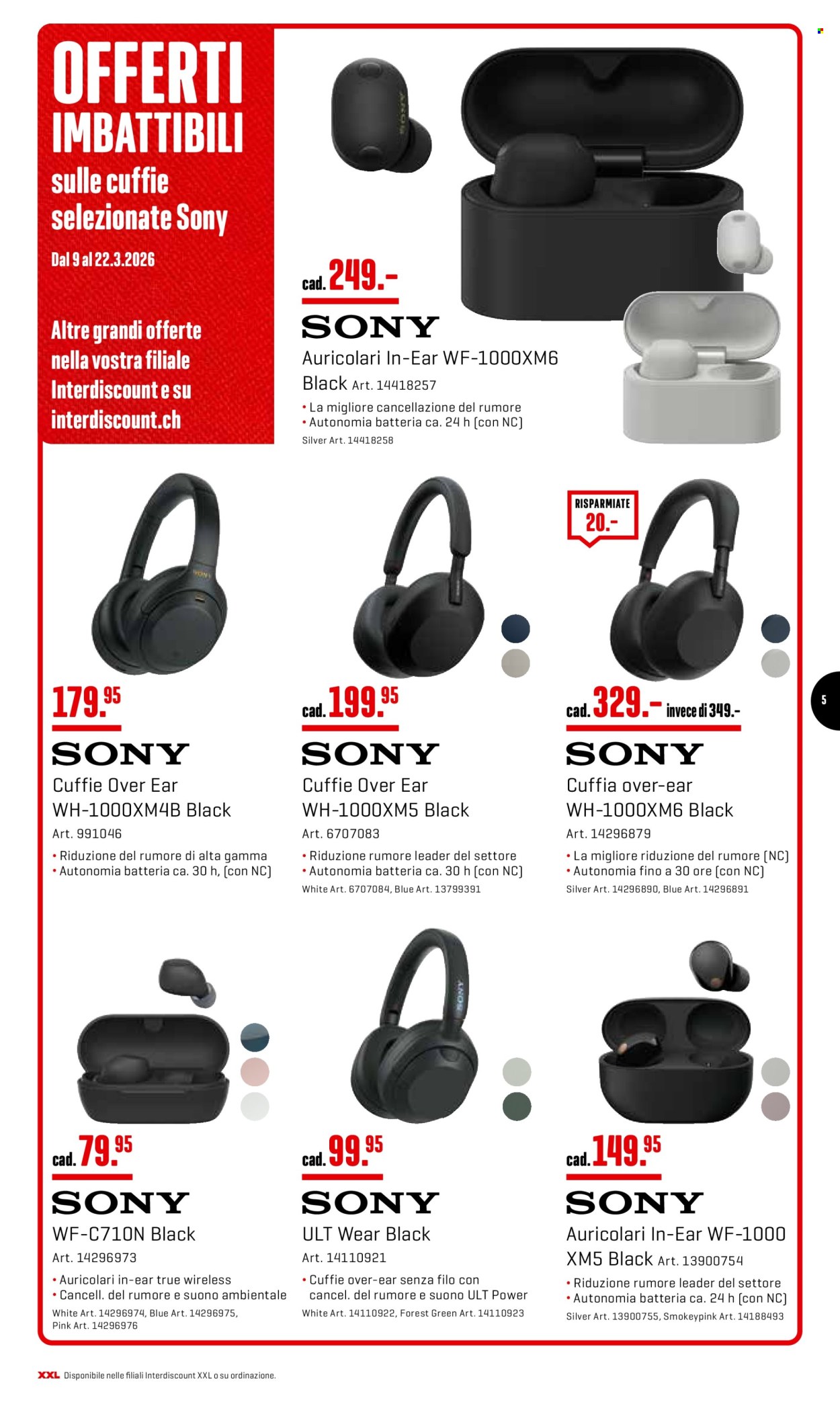 Volantino Interdiscount - 9.3.2026 - 22.3.2026. Pagina 5. Pagina 5